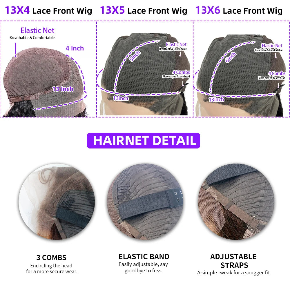 Lucky 30 36 Inch Body Wave HD Transparent 13x6 Lace Front Human Hair Wigs Brazilian 180 Density 13x4 Lace Frontal Wig For Women