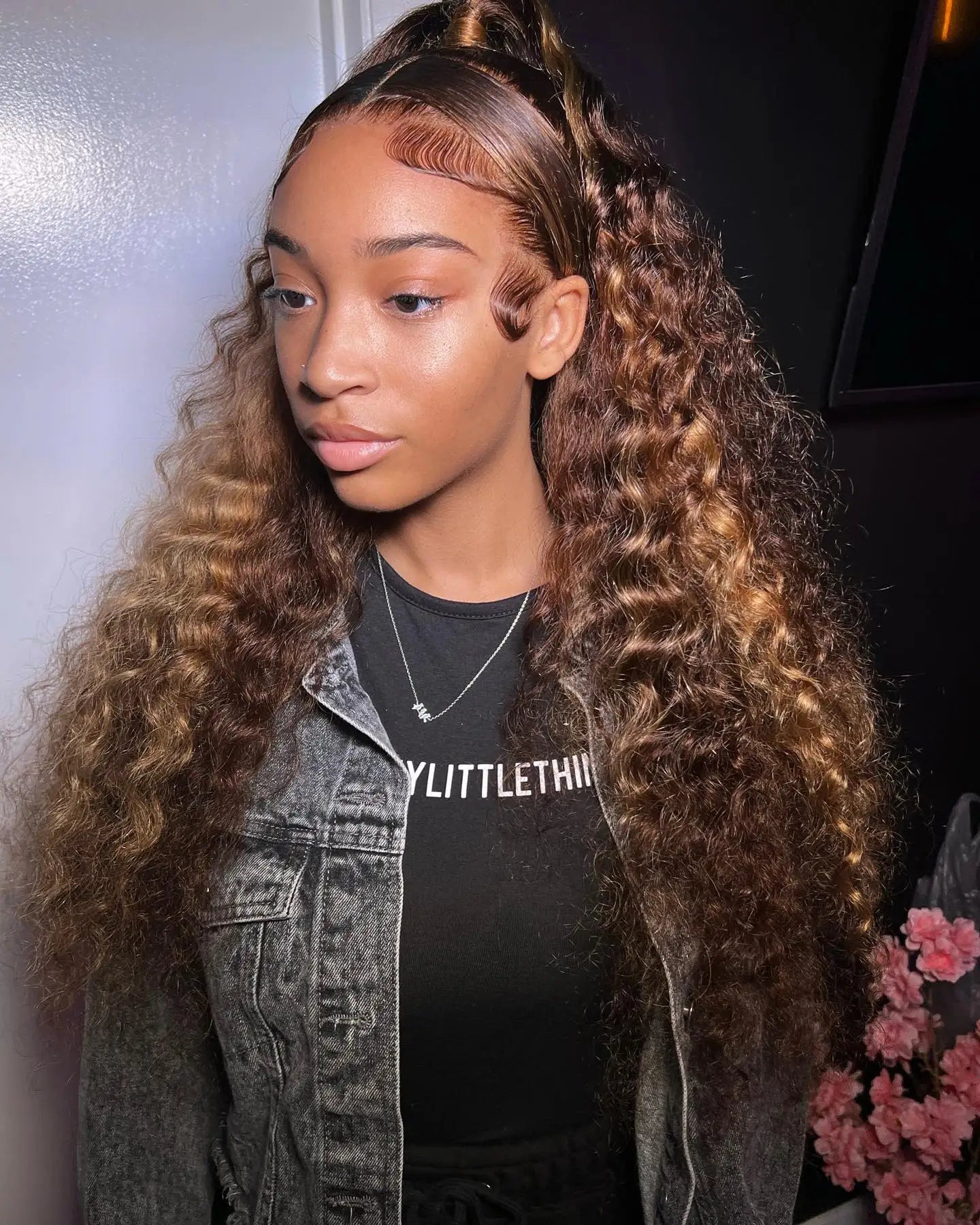 40 Inch 4/27 Curly Ombre Highlight 7x5 Glueless Wigs Human Hair Ready To Wear 250% Density 13x4 Deep Wave Frontal Wigs For Women