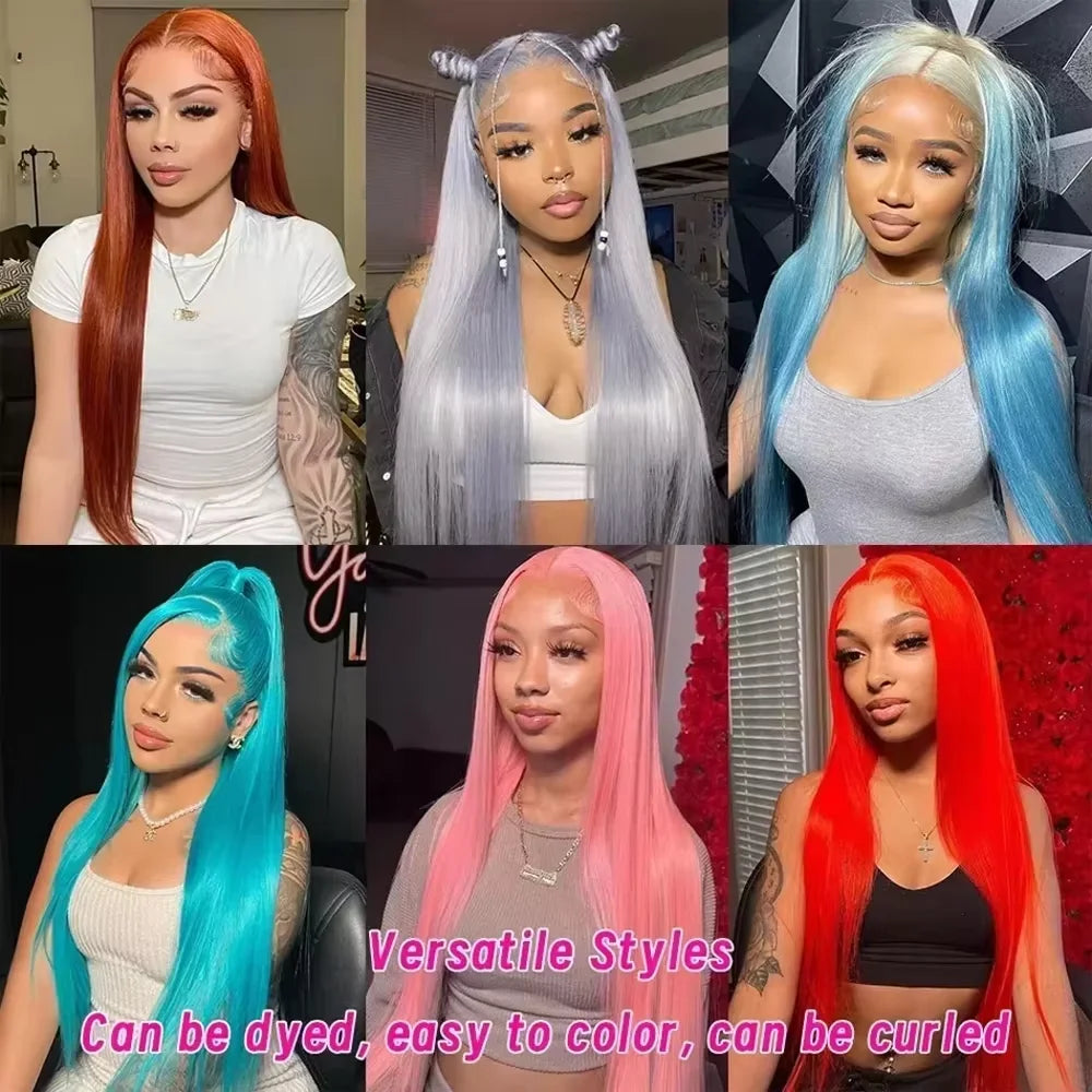 HD Transparent 613 Blonde Straight 13x6 Lace Front Human Hair Wigs 13x5 36 40 Inch Coloed Lace Frontal Wig Pre Plucked For Women