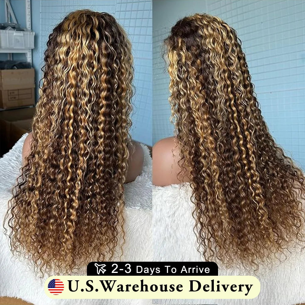 30 Inch Highlight 13x6 Lace Frontal Wig Human Hair 200 Density Deep Wave Human Hair Wigs 13x5 Brazilian Pre Plucked Closure Wig