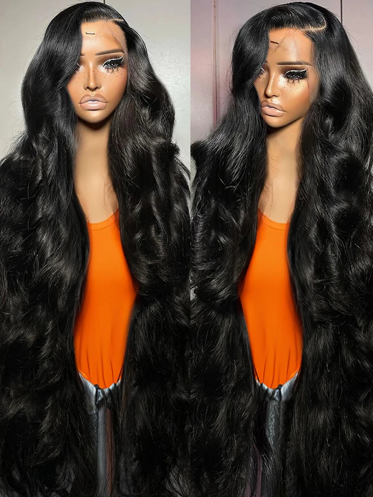 40 50 Inches Body Wave 13x6 Hd Lace Frontal Wig Human Hair 300 Density Brazilian Wavy Lace Front Wigs For Women 7x5 Glueless Wig