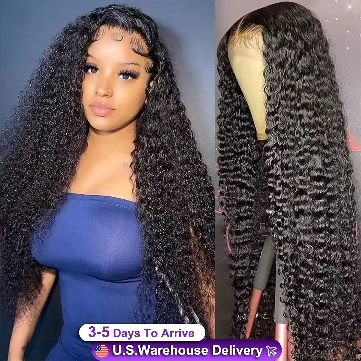 13x4 Lace Front Human Hair Wigs For Women Indian Deep Curly Lace Frontal Wig Water Wet And Wavy Lace Closure Wigs