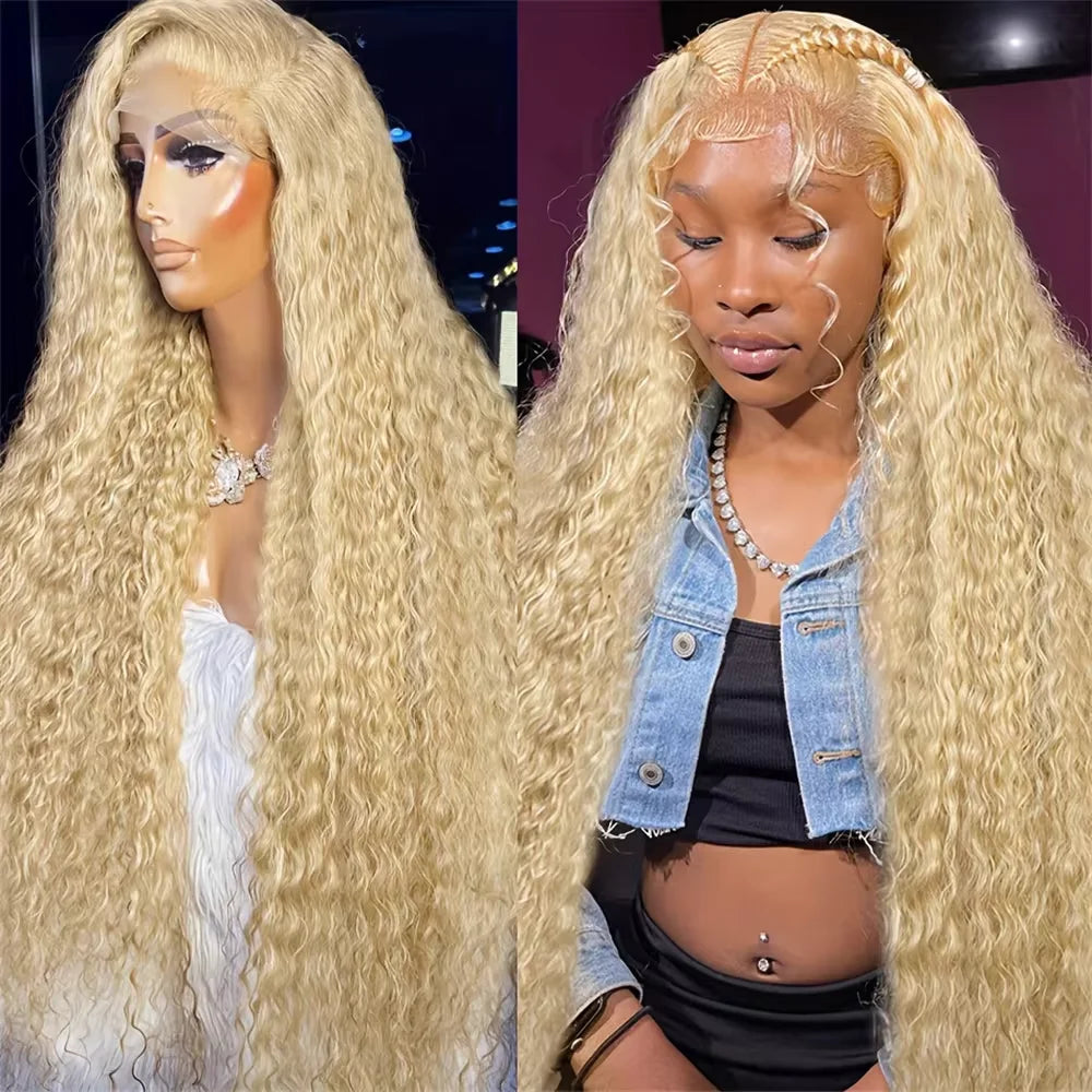 613 Blonde Curly Wigs Cheap on sale clearance for women Hd Lace Wig 13x6 Human Hair 13x4 Deep Wave Pre plucked Colored Wigs