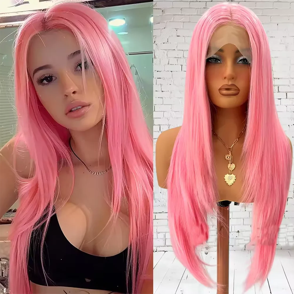 30 40 Inch Pink Lace Front Wig Human Hair For Women 13x4 Hd Lace Frontal Wig Brazilian 13x6 Colored Straight Lace Front Wigs