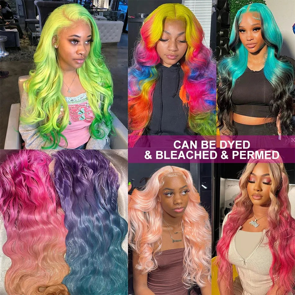 200 Density Blonde Human Hair Wig Body Wave 613 hd Lace Frontal Wig 13x6 13x4 Human Hair Lace Front Wig Brazilian Colored Wigs