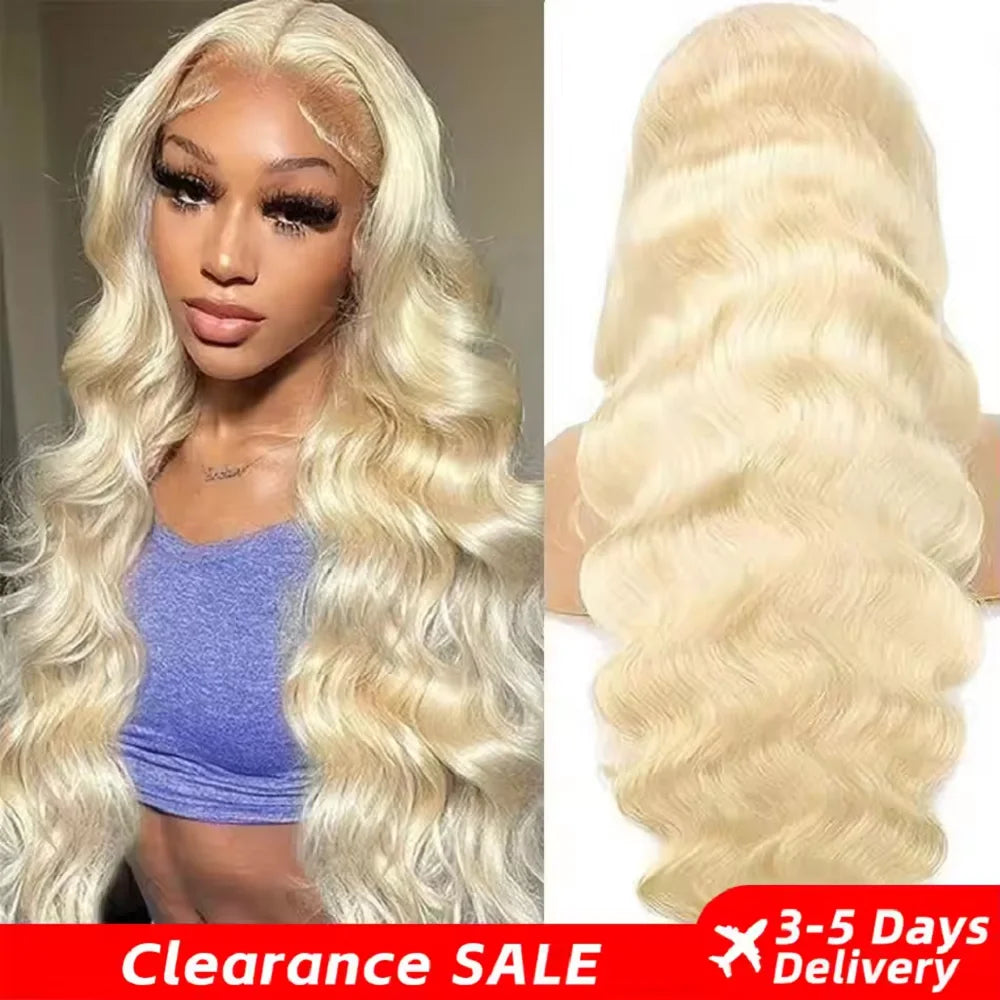 38 40 Inch 613 Honey Blonde Body Wave 250 Density 13x6 HD Lace Front Human Hair Wigs 13x4 HD Lace Frontal Wig for black women