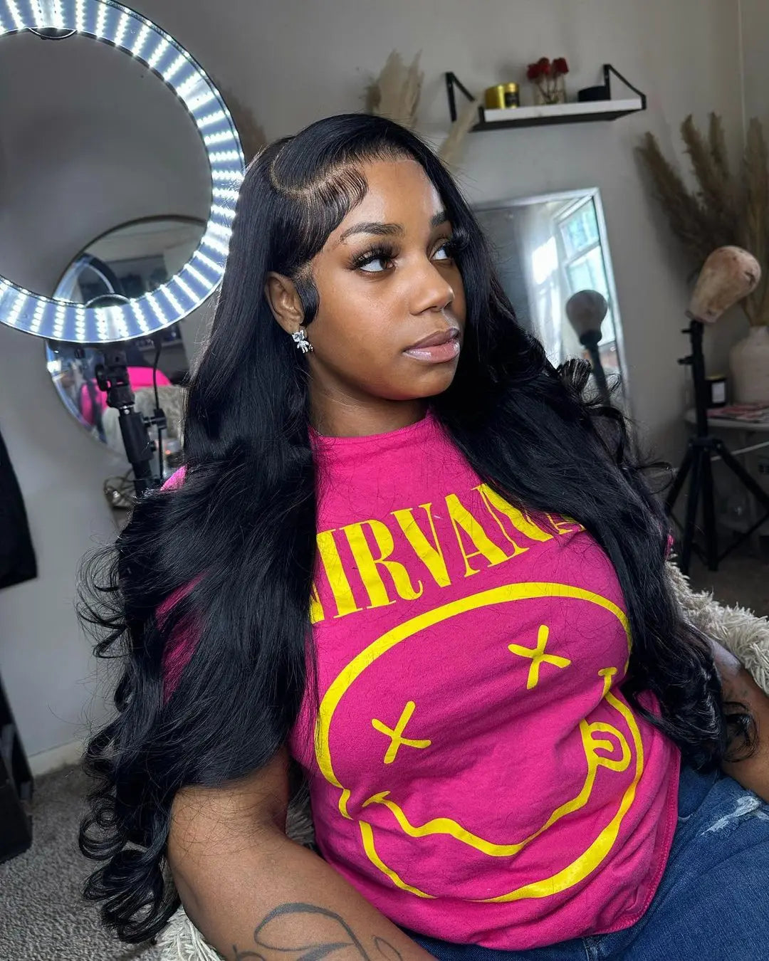 40 46 Inch 13x4 13x6 HD Body Wave Lace Frontal Human Hair Wig Brazilian 360 Full Loose Natural Wavy Lace Front Wigs 300% Density