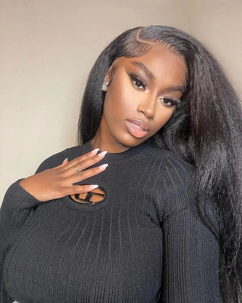 40 Inch HD 13x6 Transparent Kinky Straight Human Hair Wigs Brazilian 13x4 360 Yaki Lace Frontal Human Hair Wigs For Women 300%