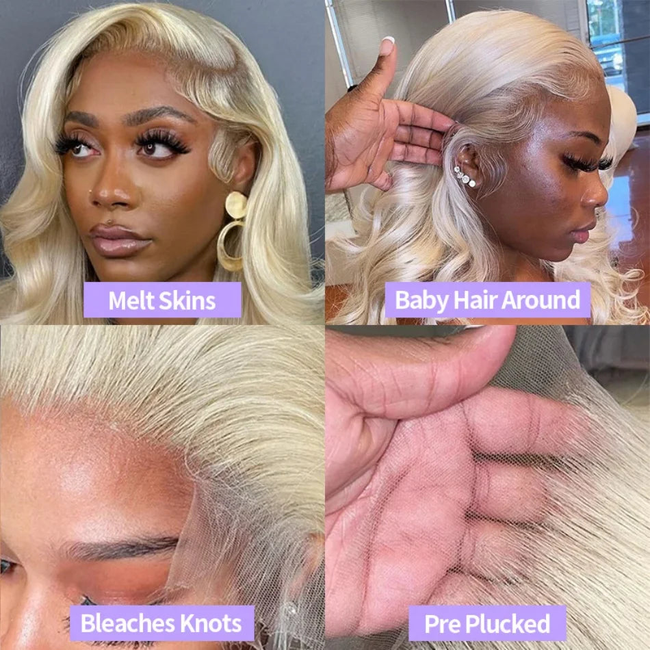 200 Density Blonde Human Hair Wig Body Wave 613 hd Lace Frontal Wig 13x6 13x4 Human Hair Lace Front Wig Brazilian Colored Wigs
