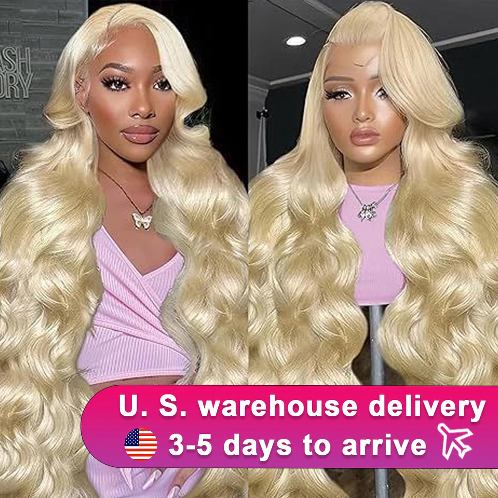 Brazilian 613 Blonde Body Wave 100% Human Hair HD Transparent 13x6 13x4 Lace Frontal Wigs 30 34 Inch Lace Front Wig For Women