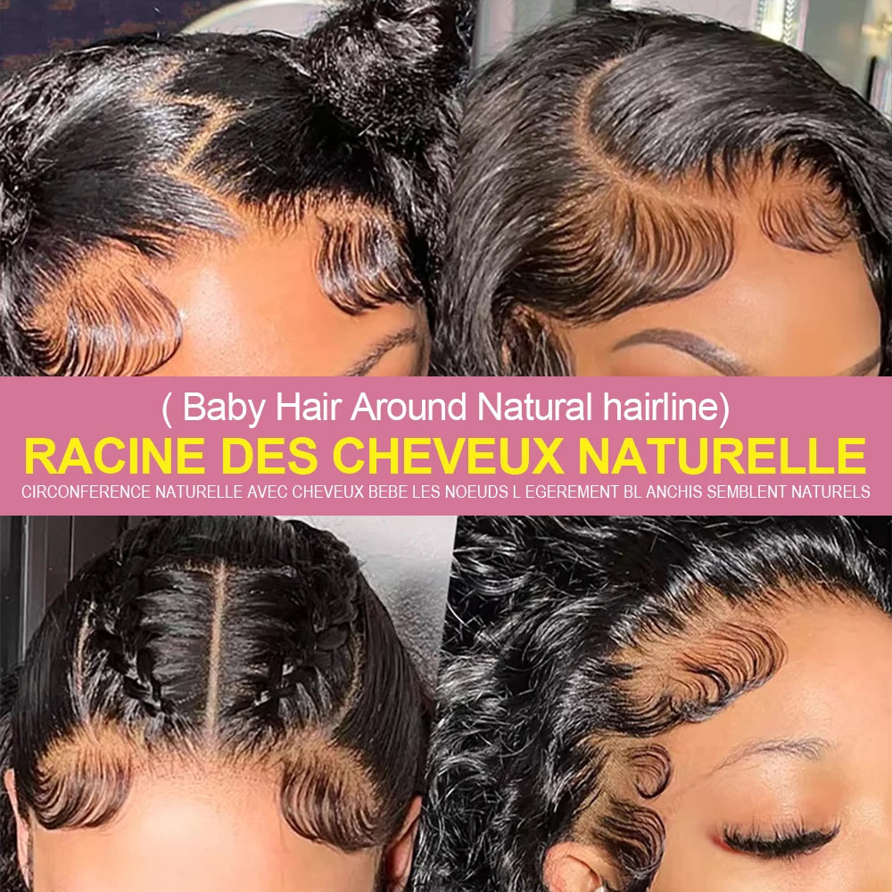 40 46Inch Deep Wave 13x6 13x4 Lace Frontal Human Hair Wig 300 Density 7x5 Water Curly Wear Go Glueless Human Hair Wigs For Women