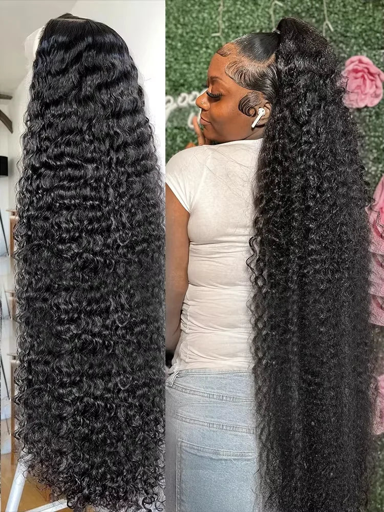 30 40 Inch 13x6 HD Lace Front Human Hair Wigs Deep Wave 250 Density 13x4 Curly Lace Frontal Wig Glueless 5x5 Closure Brazilian