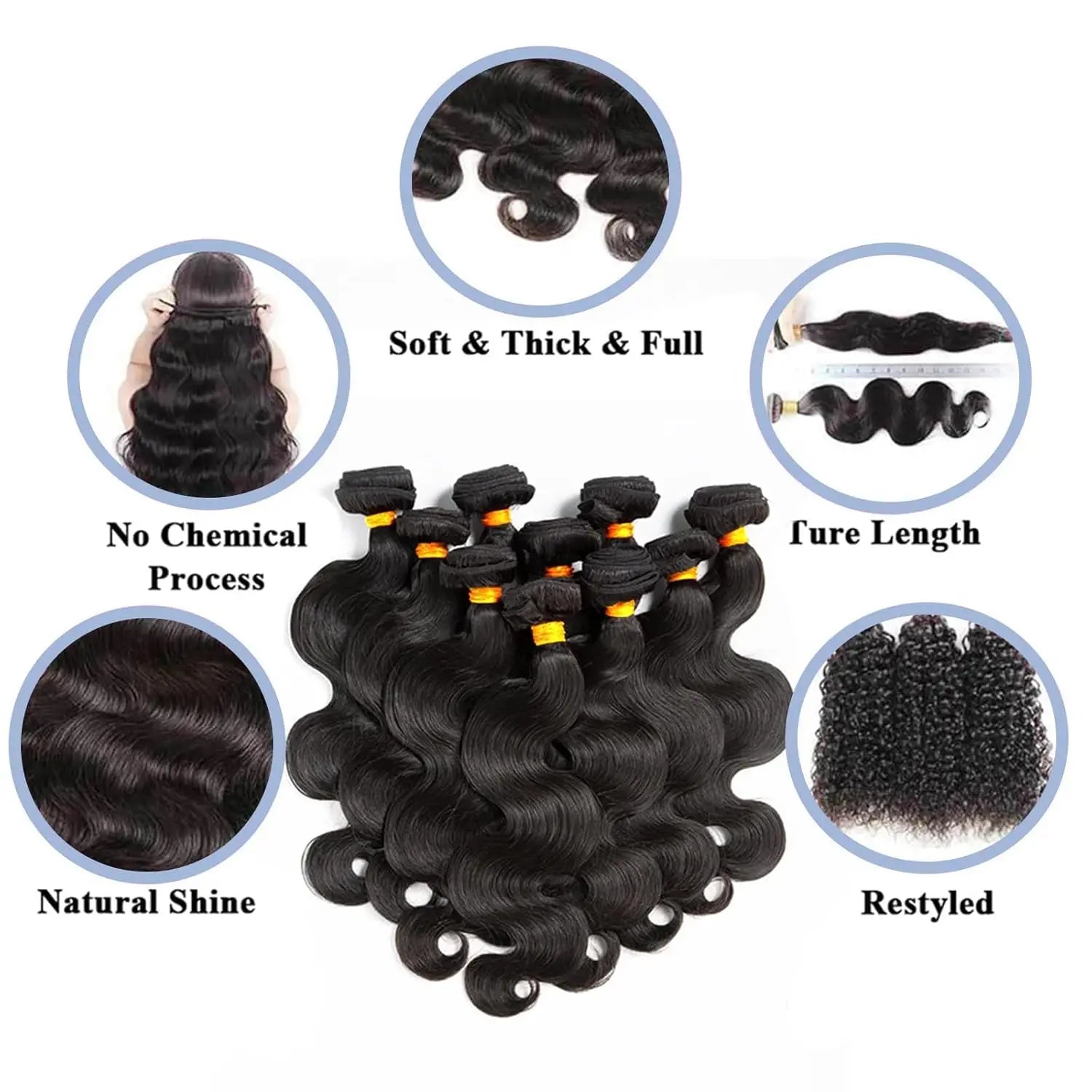 30 34 Inch Body Wave 100% Human Hair Bundles Virgin Hair Water Wave Bundles Double Weft Raw Hair Extensions Weaving Tissage 16A