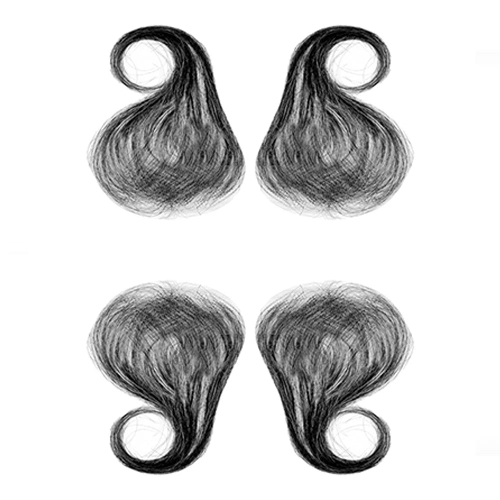 4Pcs Baby Hair Edges Hair HD Lace Baby Hair Stripes For Women Reusable Invisible Lace Hairline Edges Real Human Hair Pieces