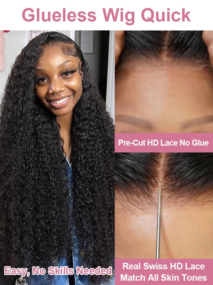 300% Hd 13x6 Curly Lace Front Human Hair Wigs Brazilian 40 46 50 Inch 13x4 Deep Wave Lace Frontal Wigs 7x5 Wear Go Glueless Wigs