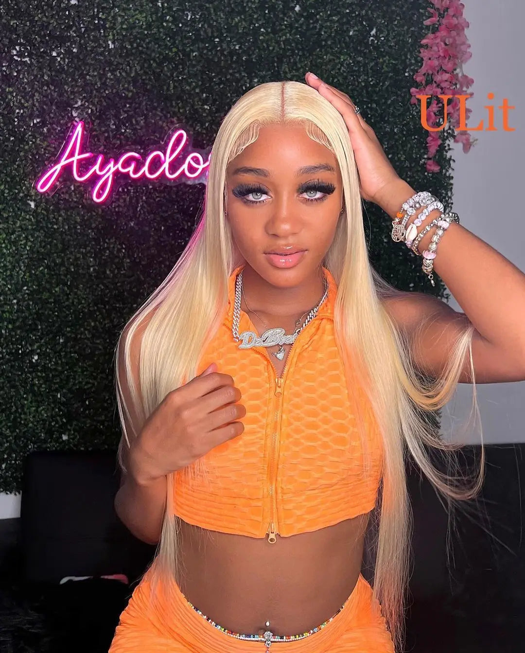 40 Inch 613 Blond Lace Frontal Wig Human Hair 13x6 13x4 HD Transparent Color Bone Straight Lace Front Wigs For Women 250 Density