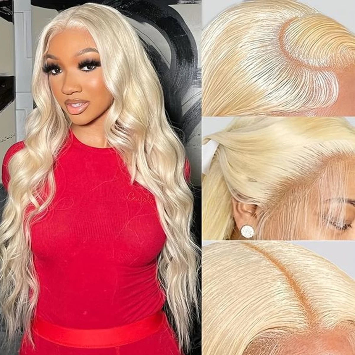 Brazilian 613 Blonde Body Wave 100% Human Hair HD Transparent 13x6 13x4 Lace Frontal Wigs 30 34 Inch Lace Front Wig For Women
