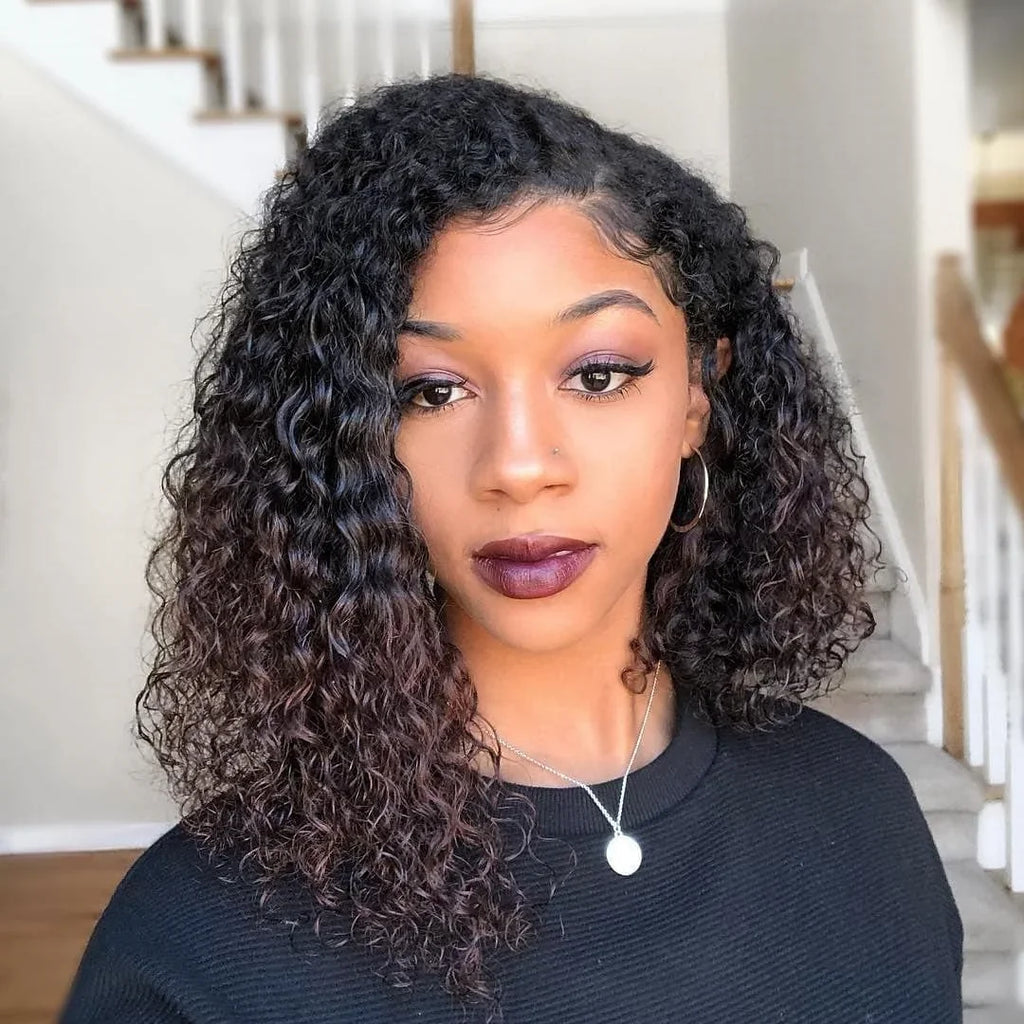 Bob wig human hair 100% 13x4 Lace Front Human Hair Wig HD Transparent 13x6 Deep Wave Pre plucked Water Wave Curly Wigs ForWomen