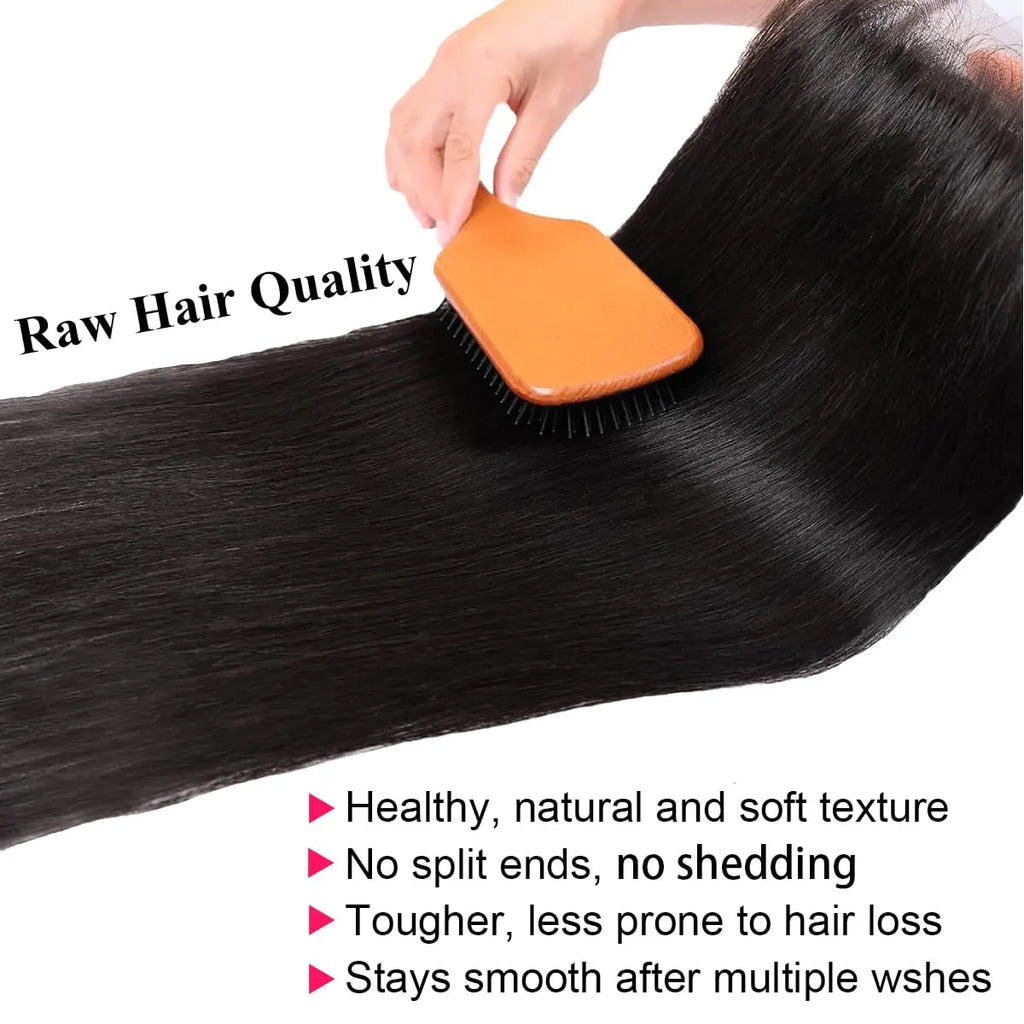 250 Density 40Inch HD Transparent Lace Wigs 13x6 Bone Straight Lace Frontal Wigs Human Hair 13X4 Pre Plucked Brazilian For Women