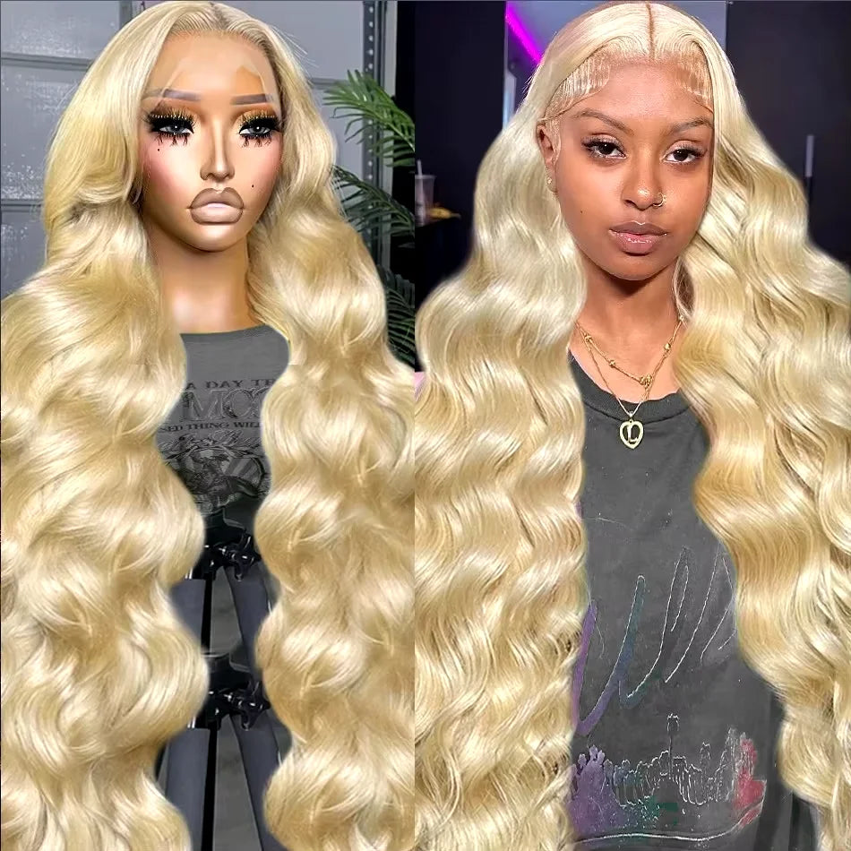 613 Body Wave Lace Frontal Colored Wigs Blonde Hd Lace Wig 13x6 Human Hair Choice 30 40 Inch Preplucked Brazilian Wigs For Women