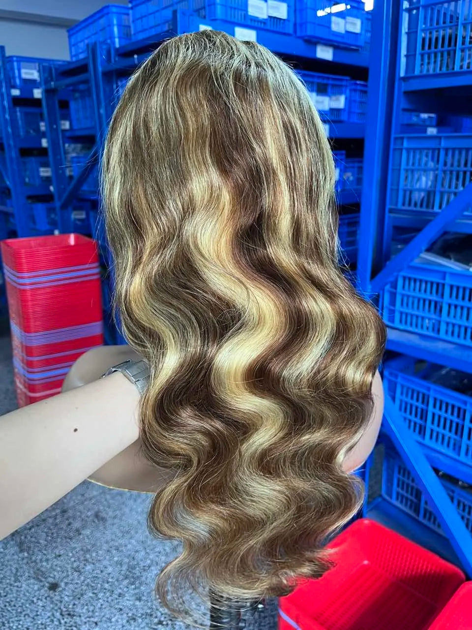 Highlight 13x4 Blond Body Wave Glueless Wigs Human Hair Pre Plucked Brazilian 40 Inch 7x5 Wear Go Loose Wave Wigs For Women 250%