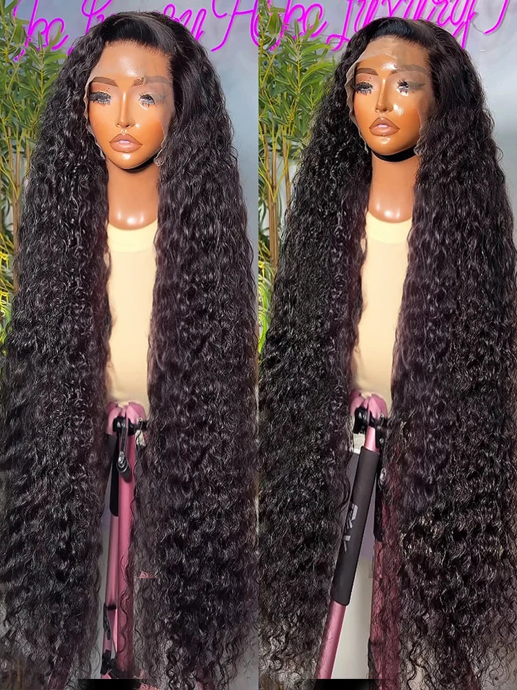 300% Hd 13x6 Curly Lace Front Human Hair Wigs Brazilian 40 46 50 Inch 13x4 Deep Wave Lace Frontal Wigs 7x5 Wear Go Glueless Wigs