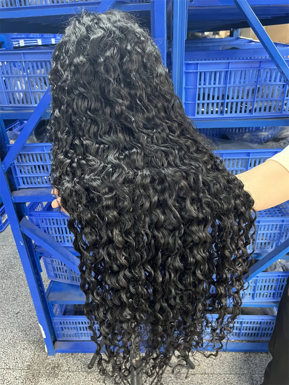 300% High Density 13x4 13x6 HD Deep Wave Lace Frontal Wig Brazilian 40 46 Inch Water Curly Lace Front Human Hair Wigs For Women