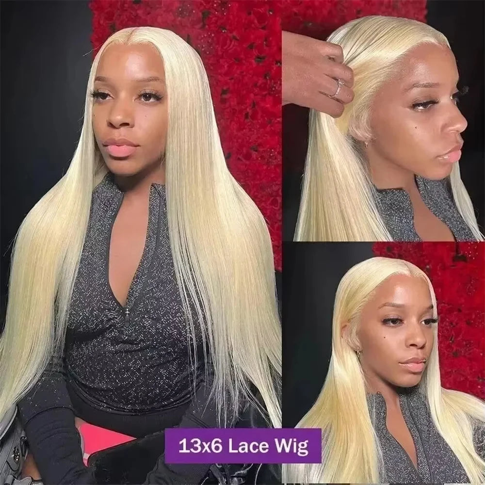 40 42 Inch Straight Blonde 613 Hd Lace Frontal Wig 13x4 Lace Front Colored Wig 13x6 Transparent Human Hair Wigs For Black Women