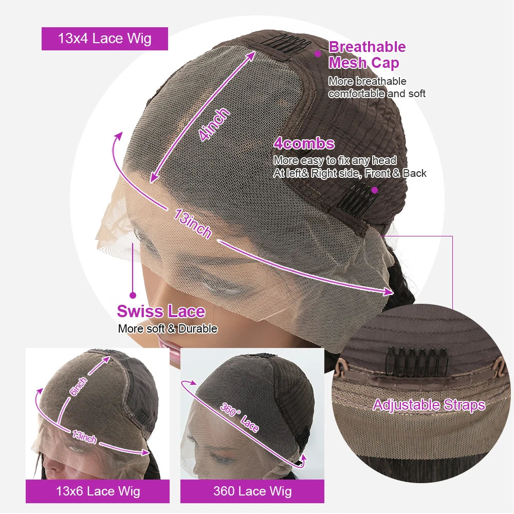 200% Density 13x6 HD Transparent Lace Front Wigs Straight Human Hair Wigs Wear and Go 613 Blond Lace Frontal Wig Human Hair