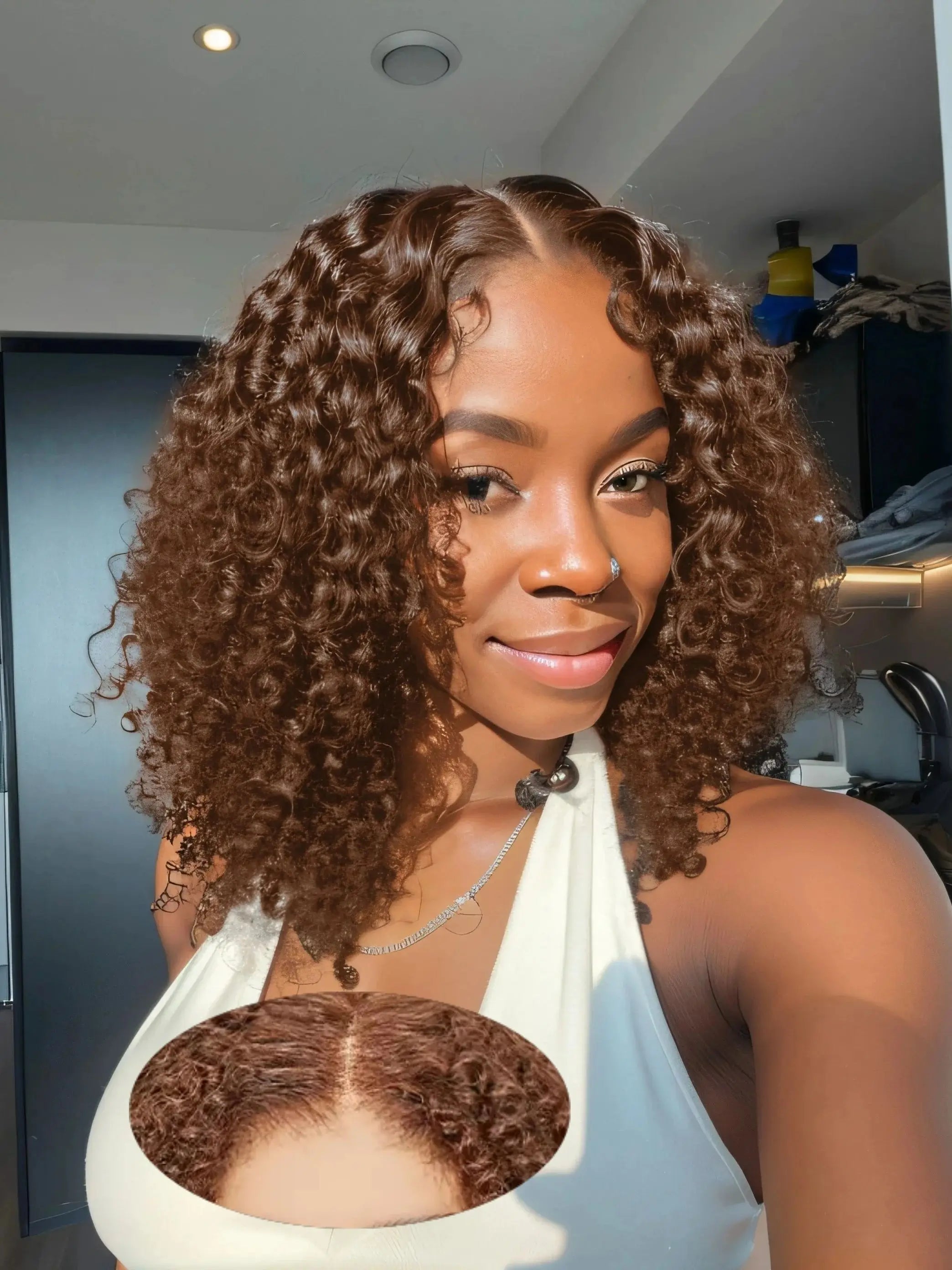 13x4 Short Bob Wigs Deep Wave Wig 180% Density Chocolate Dark Brown Transparent Lace Front Wigs Human Hair Short Bob Wigs