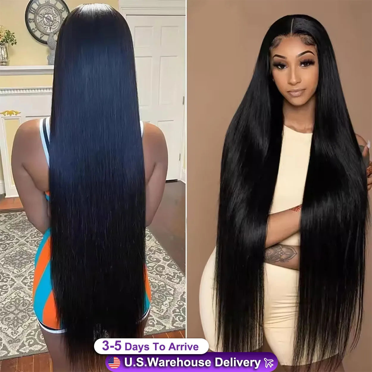 Brazilian 30 32 Inch 180 Density Frontal Wig For Black Women Wigs Human Hair 13x6 Bone Straight HD Transparent Lace Front Wigs