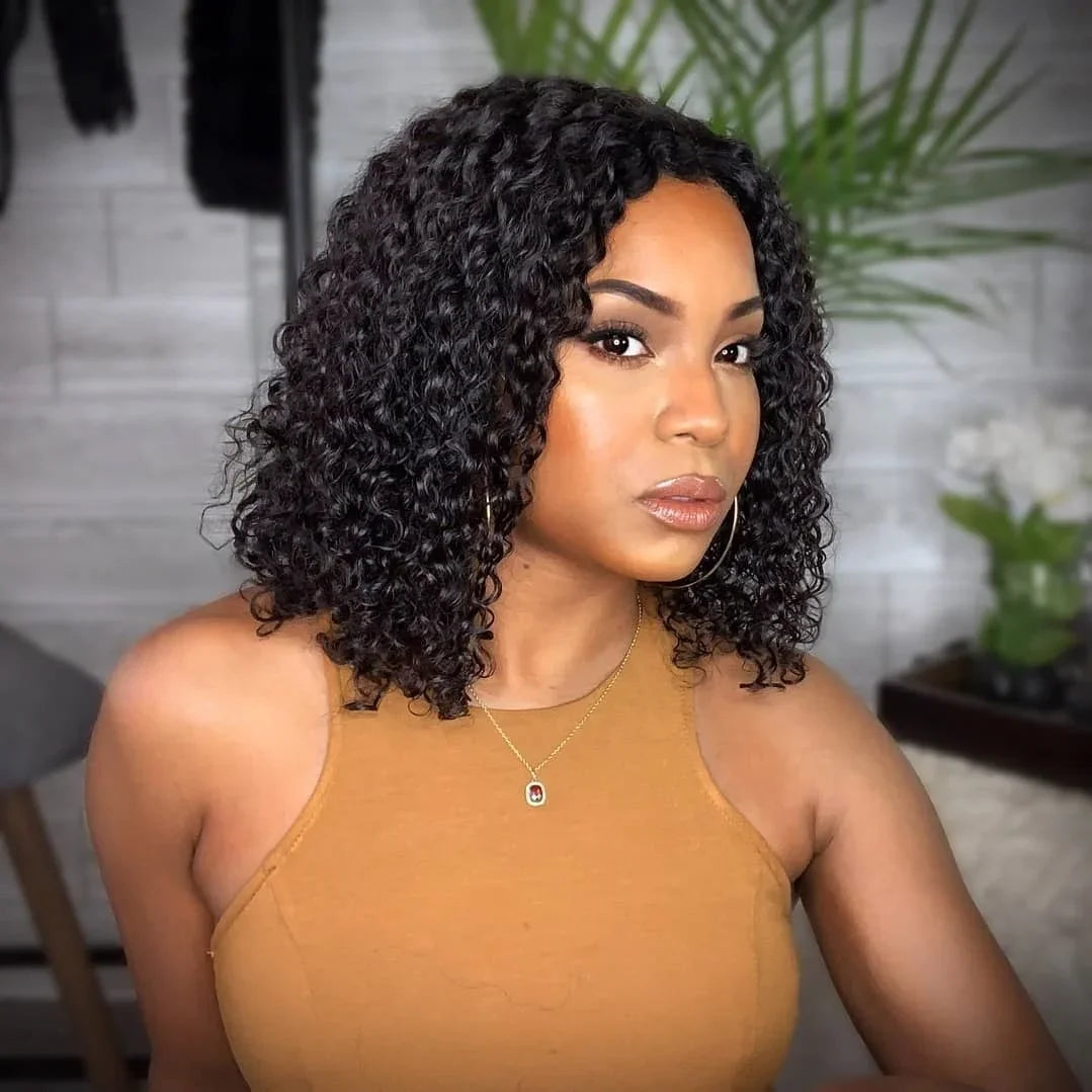 Bob wig human hair 100% 13x4 Lace Front Human Hair Wig HD Transparent 13x6 Deep Wave Pre plucked Water Wave Curly Wigs ForWomen