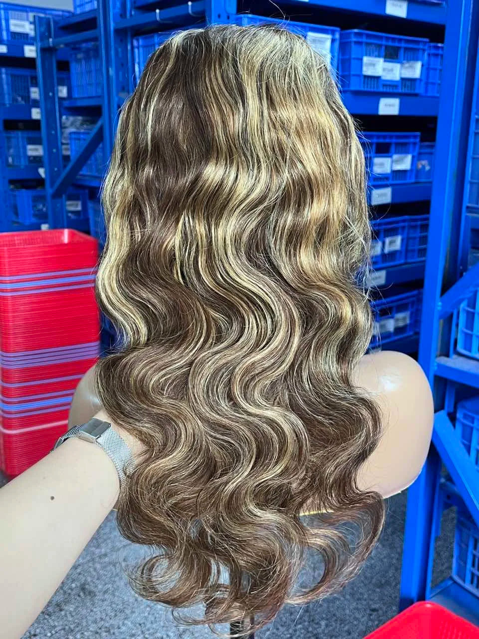 Highlight 13x4 Blond Body Wave Glueless Wigs Human Hair Pre Plucked Brazilian 40 Inch 7x5 Wear Go Loose Wave Wigs For Women 250%