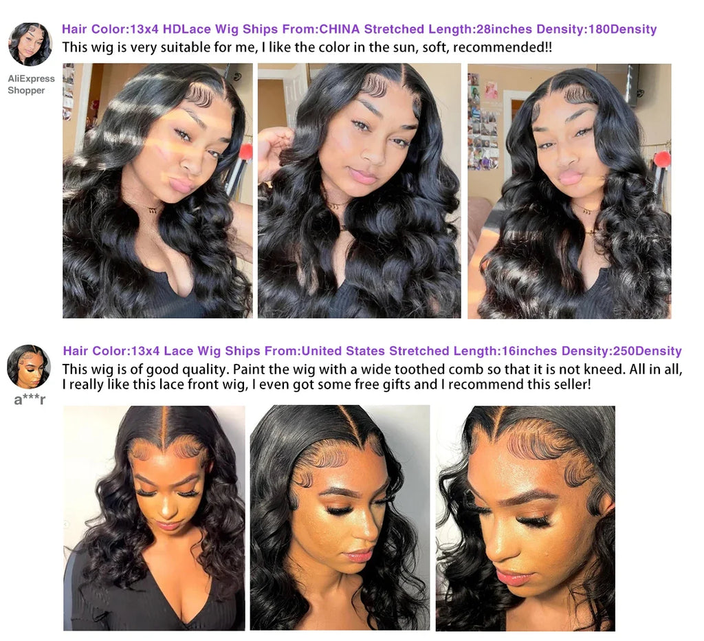 13x4 Lace Front Human Hair Wigs Brazilian Body Wave Lace Front Wig 13x6 HD Lace Frontal Wigs For Women Human Hair Closure Wig