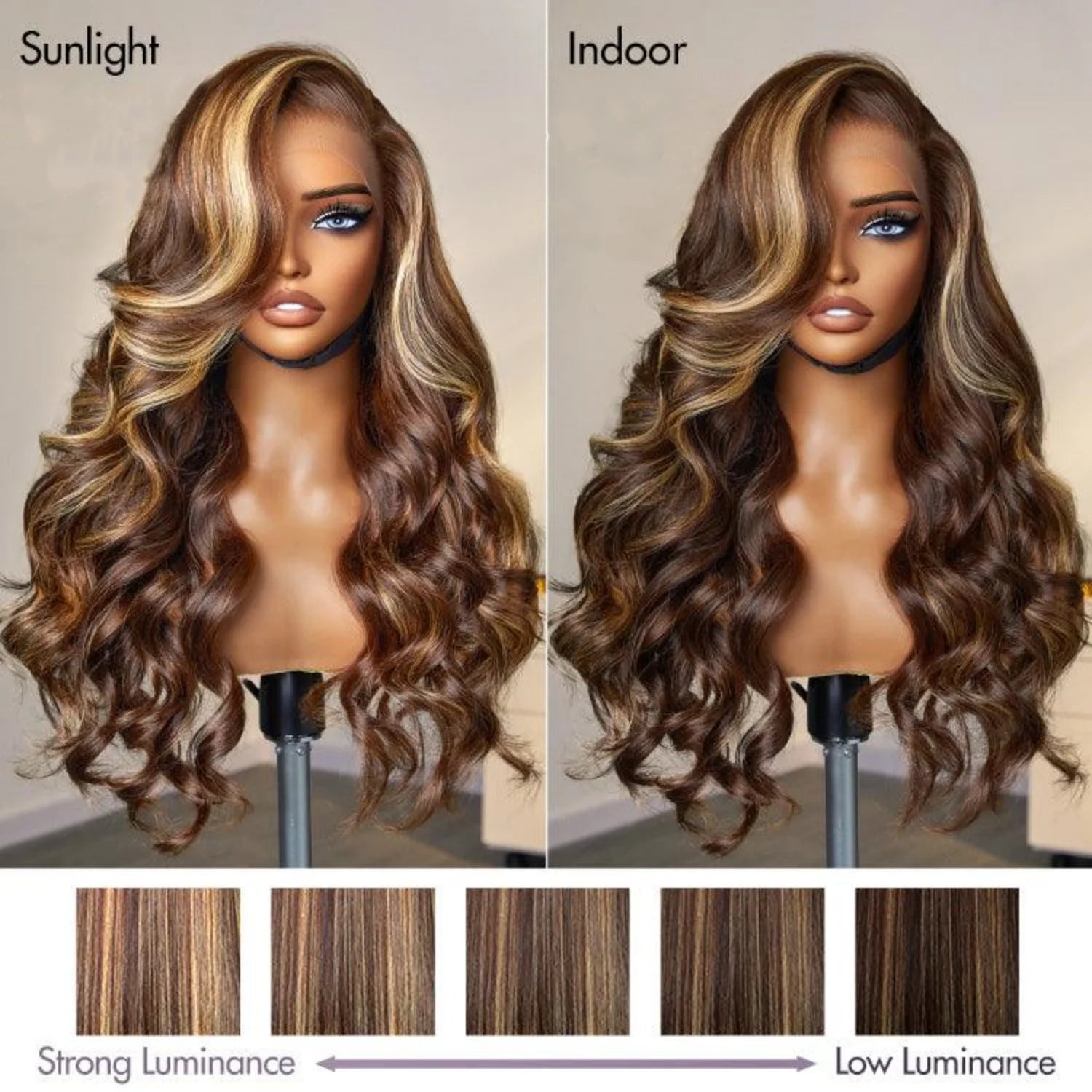 Ombre P4/27 Loose Body Wave Glueless Wig 13x4 Frontal Lace Wig 100% Human Hair Honey Blonde Highlight Wig 180% Density For Women