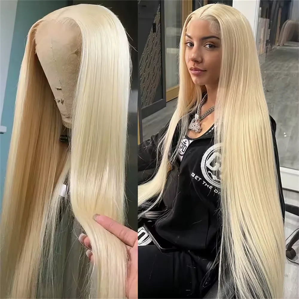 40 42 Inch Straight Blonde 613 Hd Lace Frontal Wig 13x4 Lace Front Colored Wig 13x6 Transparent Human Hair Wigs For Black Women