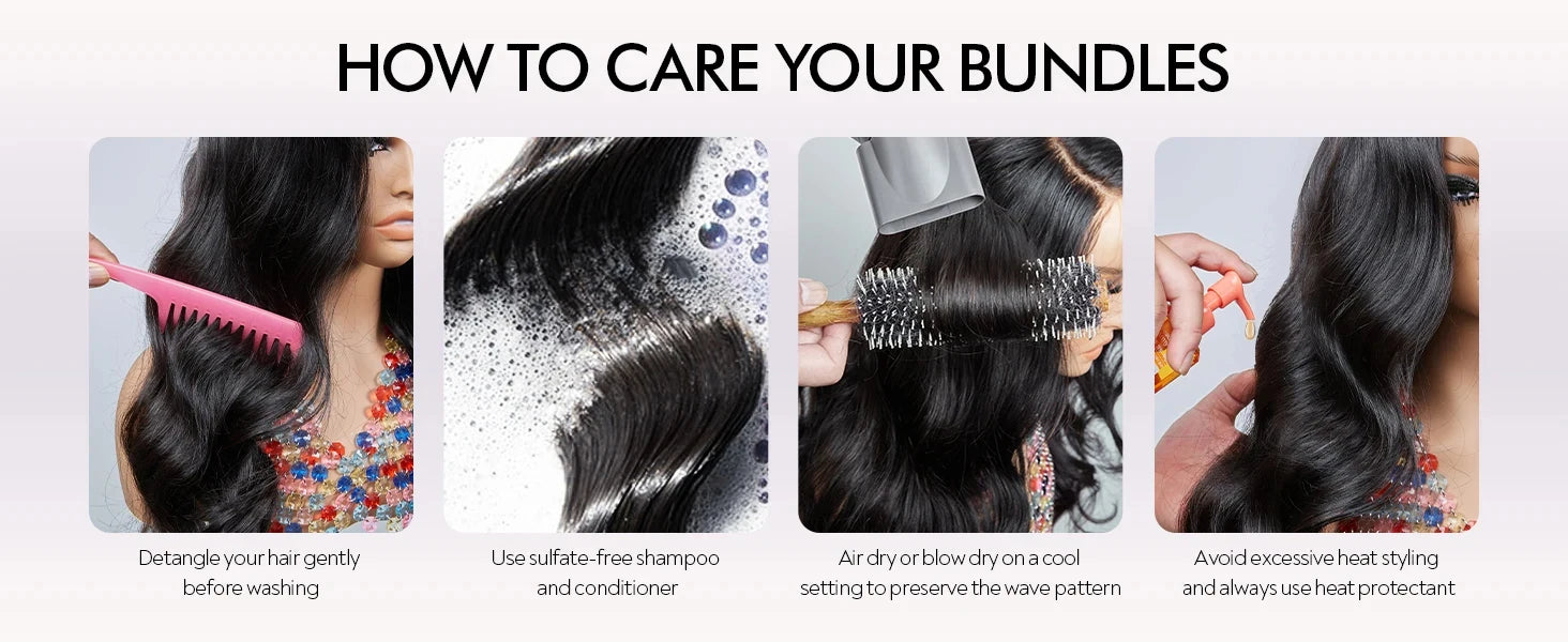 30 34 Inch Body Wave 100% Human Hair Bundles Virgin Hair Water Wave Bundles Double Weft Raw Hair Extensions Weaving Tissage 16A