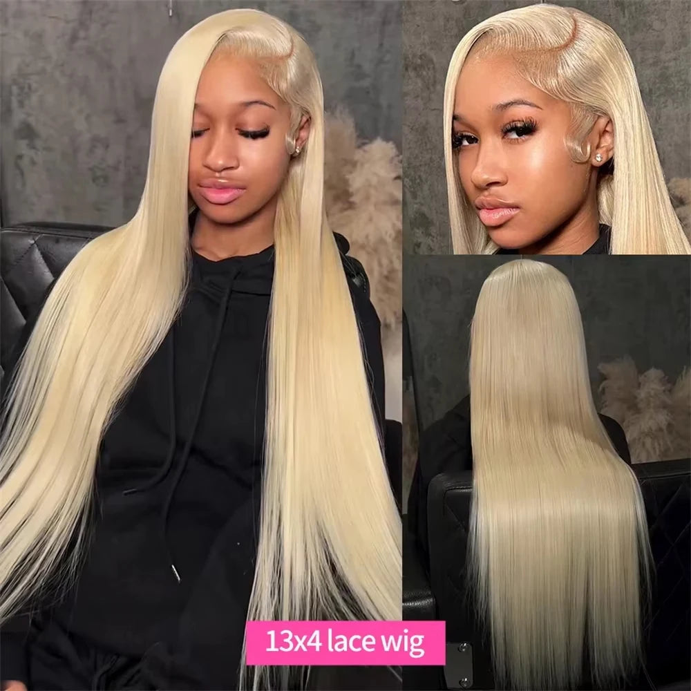 40 42 Inch Straight Blonde 613 Hd Lace Frontal Wig 13x4 Lace Front Colored Wig 13x6 Transparent Human Hair Wigs For Black Women