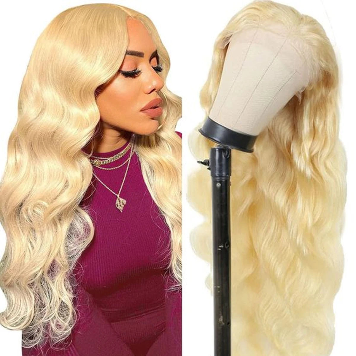 Brazilian 613 Blonde Body Wave 100% Human Hair HD Transparent 13x6 13x4 Lace Frontal Wigs 30 34 Inch Lace Front Wig For Women