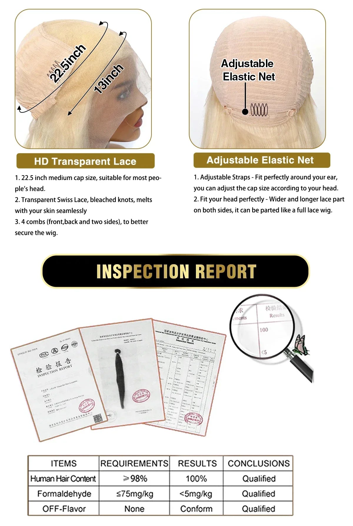 40 Inch Blonde 613 Straight Human hair Wig 13x6 HD Transparent Lace Frontal Human Hair Wigs 13x5 Remy Pre Plucked Wig For Women