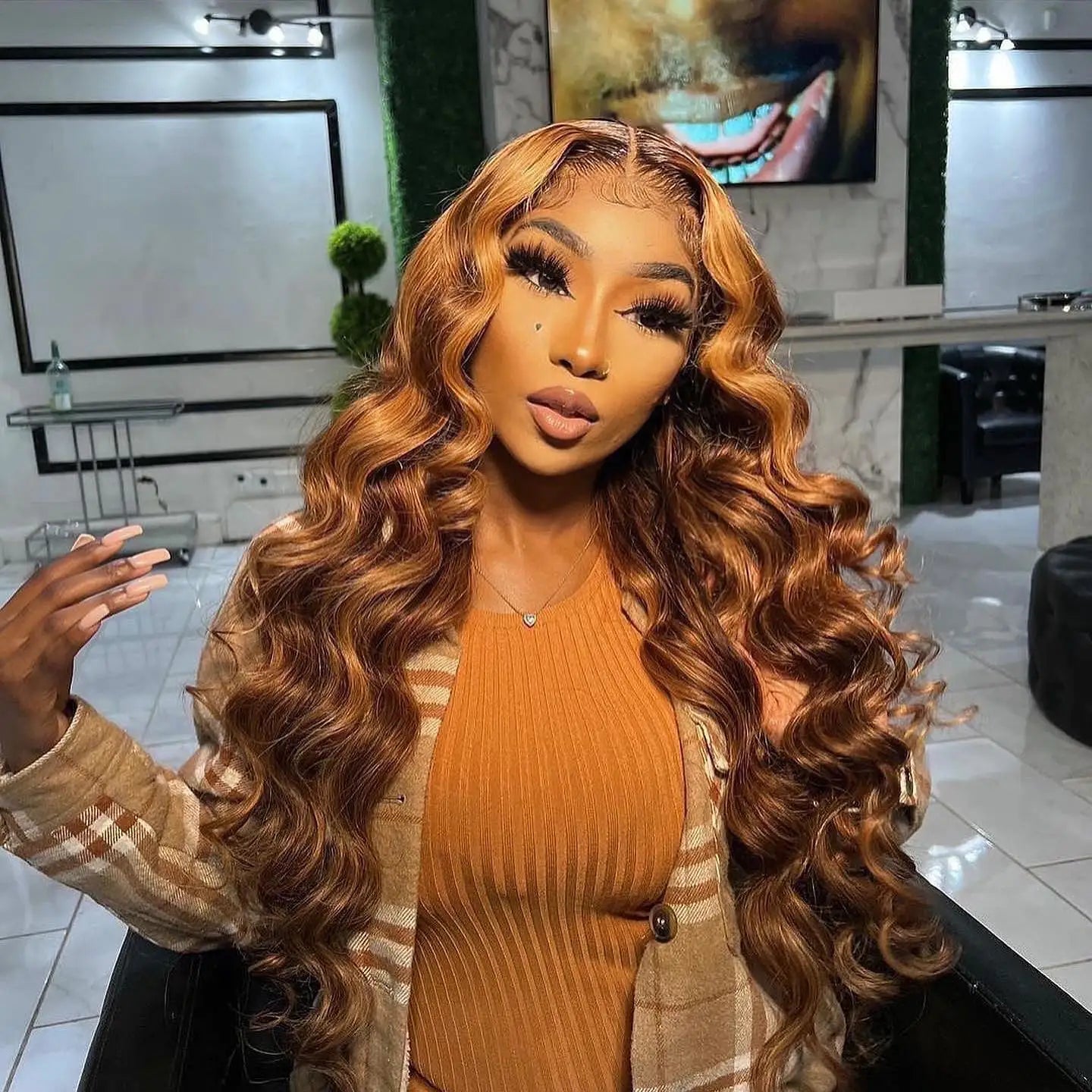 Highlight Ombre Body Wave 13x4 Lace Frontal Wig Human Hair 4/27 Lace Front Wigs 200 Density 4x4 Lace Front Wigs Human Hair Wigs