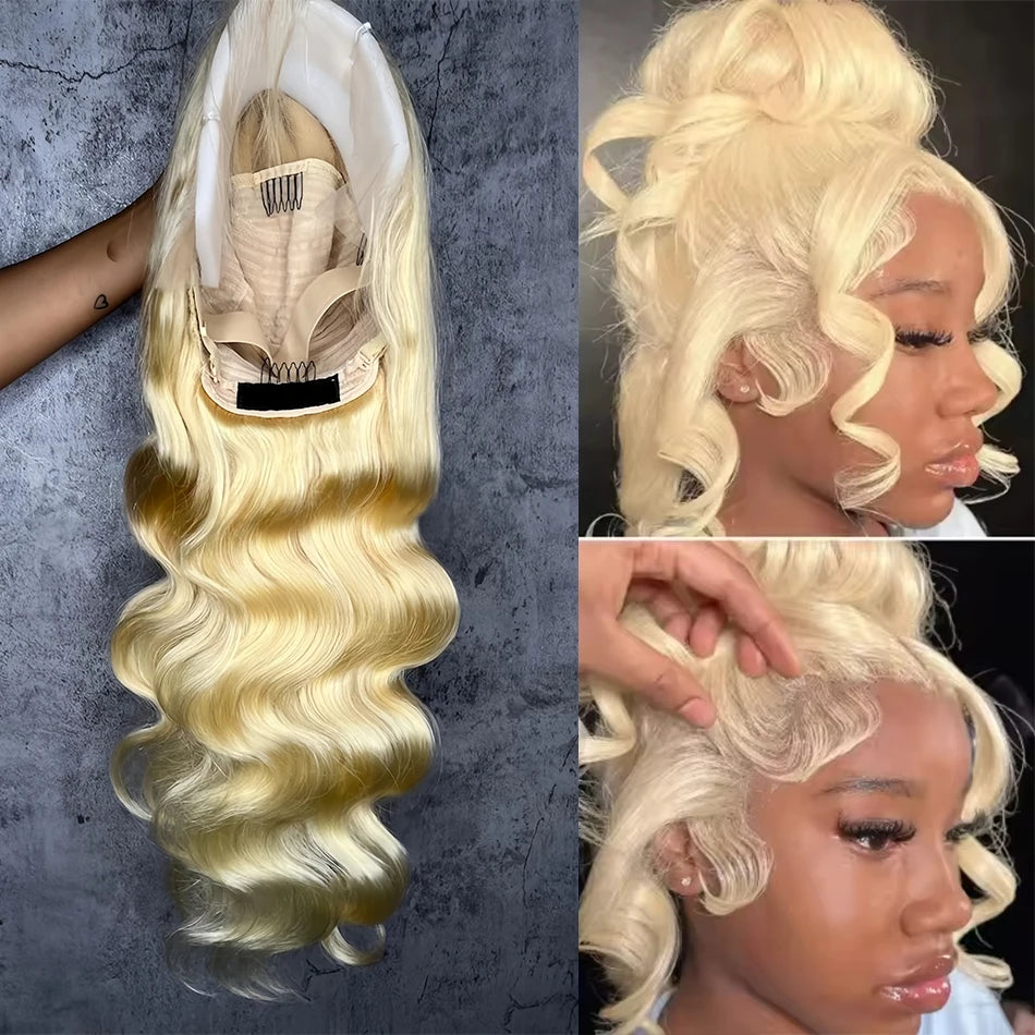 200 Density Blonde Human Hair Wig Body Wave 613 hd Lace Frontal Wig 13x6 13x4 Human Hair Lace Front Wig Brazilian Colored Wigs