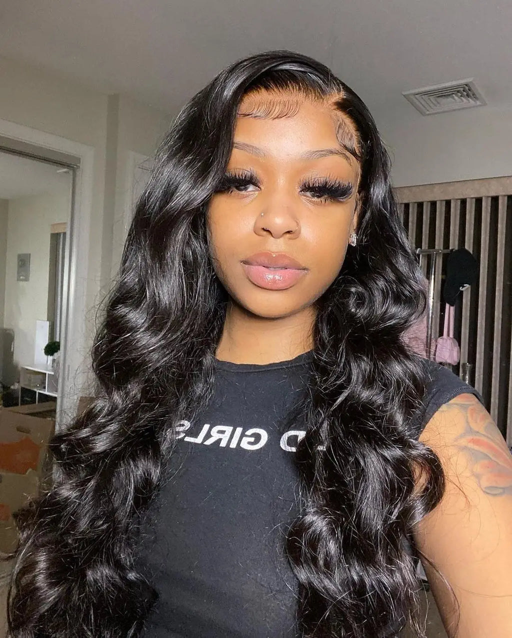 40 46 Inches 13x6 HD Body Wave Lace Front Human Hair Wigs Brazilian 13x4 360 Natural Wavy Human Hair Wigs For Women 300% Density