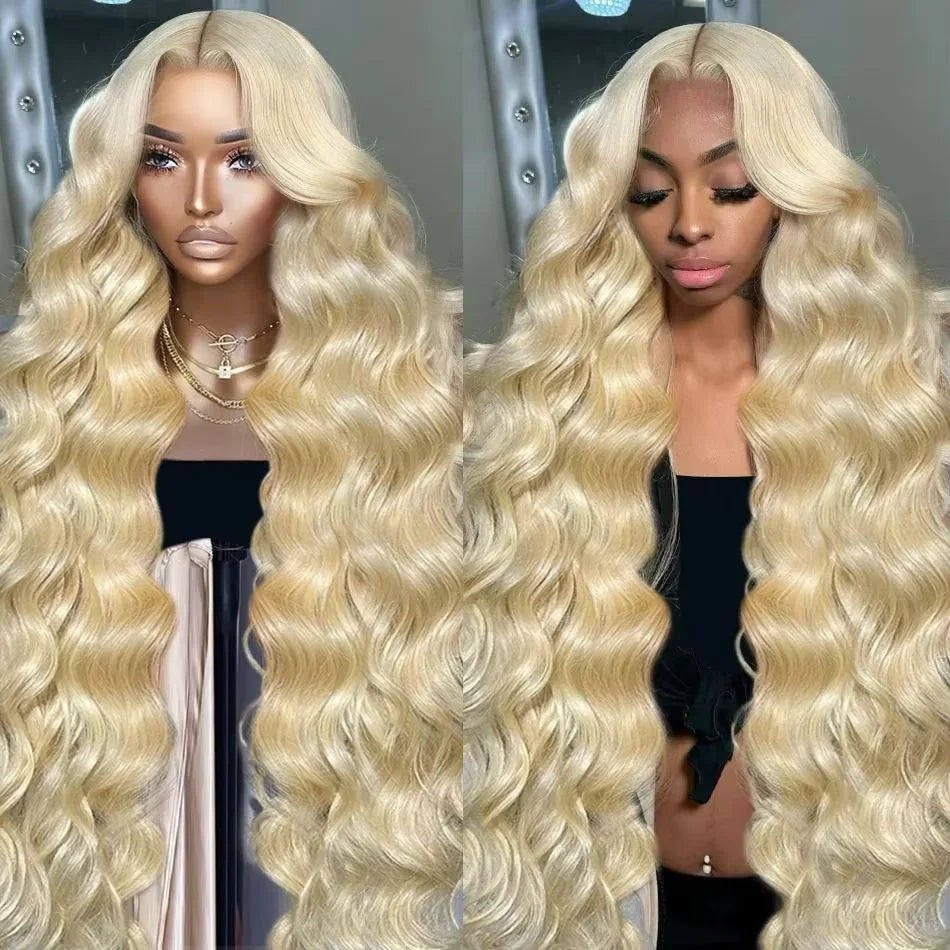 613 Honey Blonde Body Wave Human Hair Lace Frontal Wig 30 40 Inch Hd Lace Wig 13x6 Human Hair Brazilian Wigs On Sale For Women