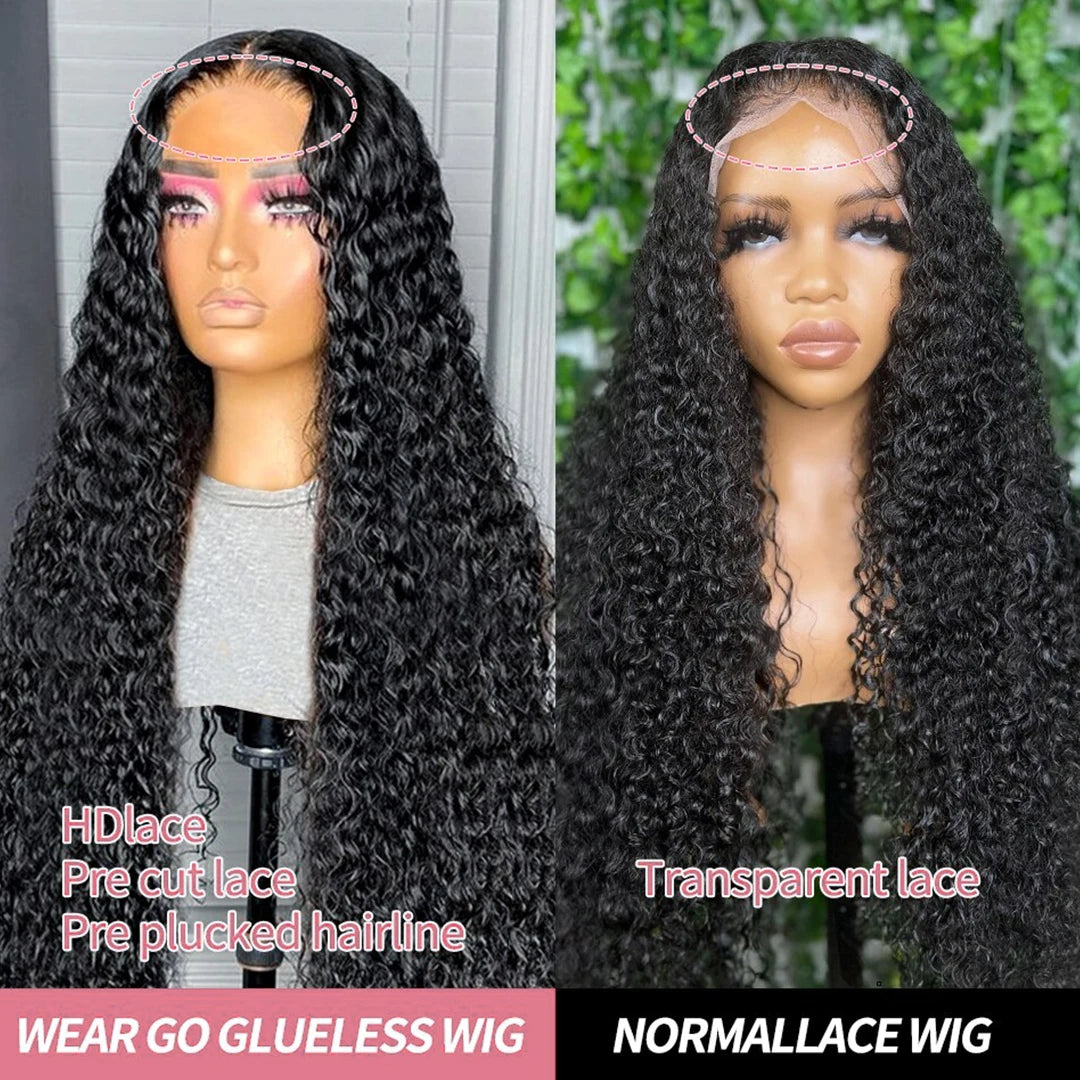 40 50 Inch Water Wave Curly Lace Front Wigs 13x4 13x6 HD Deep Wave Lace Frontal Wig 7x5 Glueless Human Hair Wigs For Women 300%