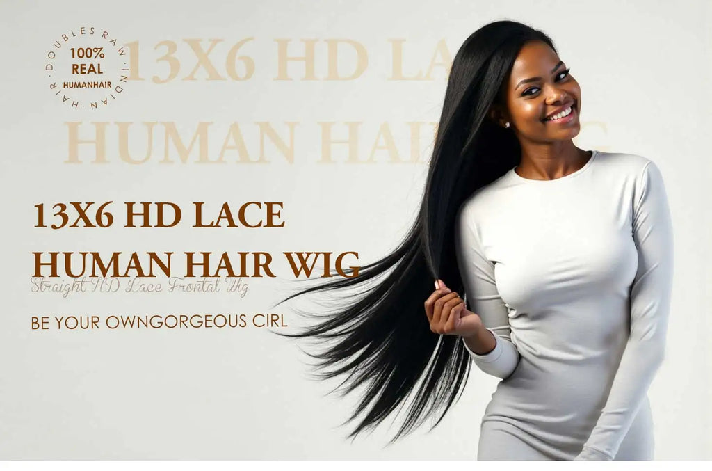 250 Density Straight Human Hair Wig 13x6 HD Transparent Lace Front Human Hair Wigs 40 Inch Brazilian Lace Frontal Wig For Women