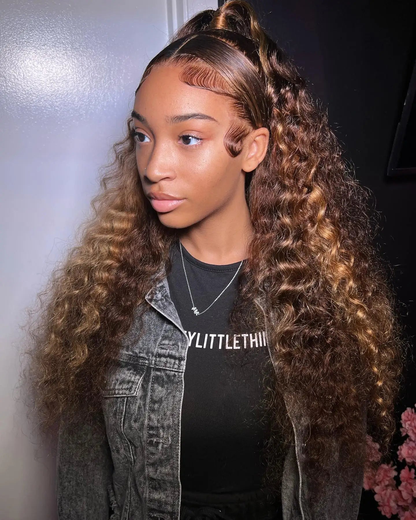 40 Inch 4/27 Curly Ombre Highlight 7x5 Glueless Wigs Human Hair Ready To Wear 250% Density 13x4 Deep Wave Frontal Wigs For Women