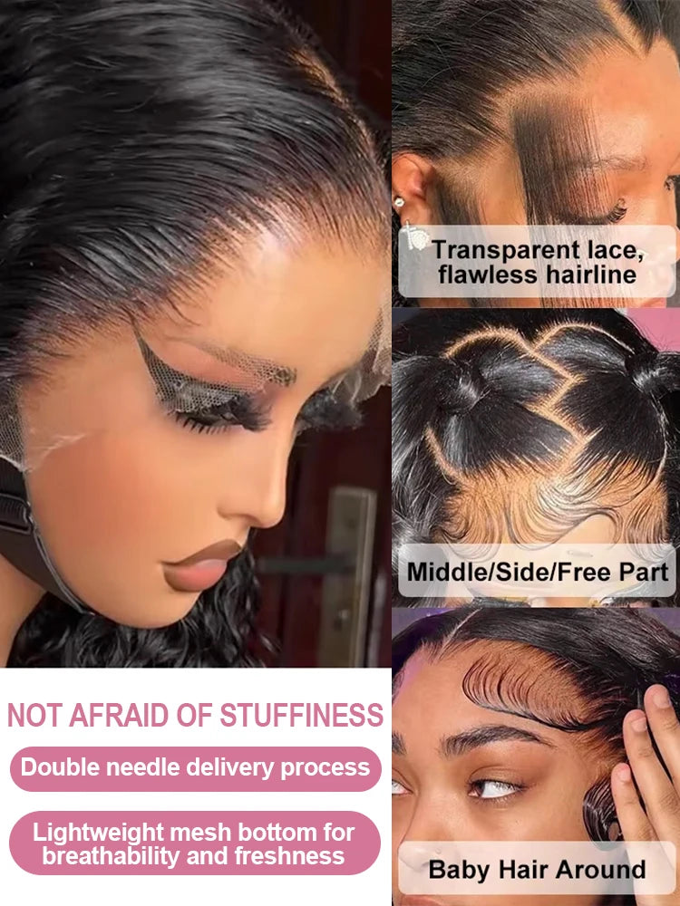 40 Inch Loose Deep Wave 13x6 HD Lace Frontal Human Hair Wig Brazilian Curly Wigs 13x4 360 Full Lace Front Wigs For Women 250%