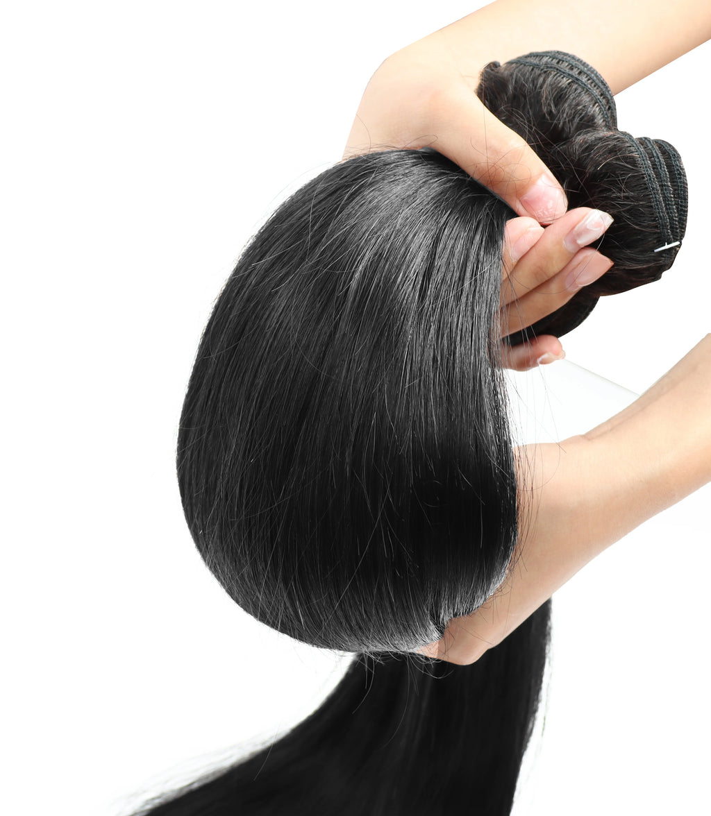 4/5/6 Pcs 16A Bone Straight Human Hair Bundles 30 32 34 Inch 100% Human Hair Unprocessed Brazilian Raw Hair Bundle Extensions