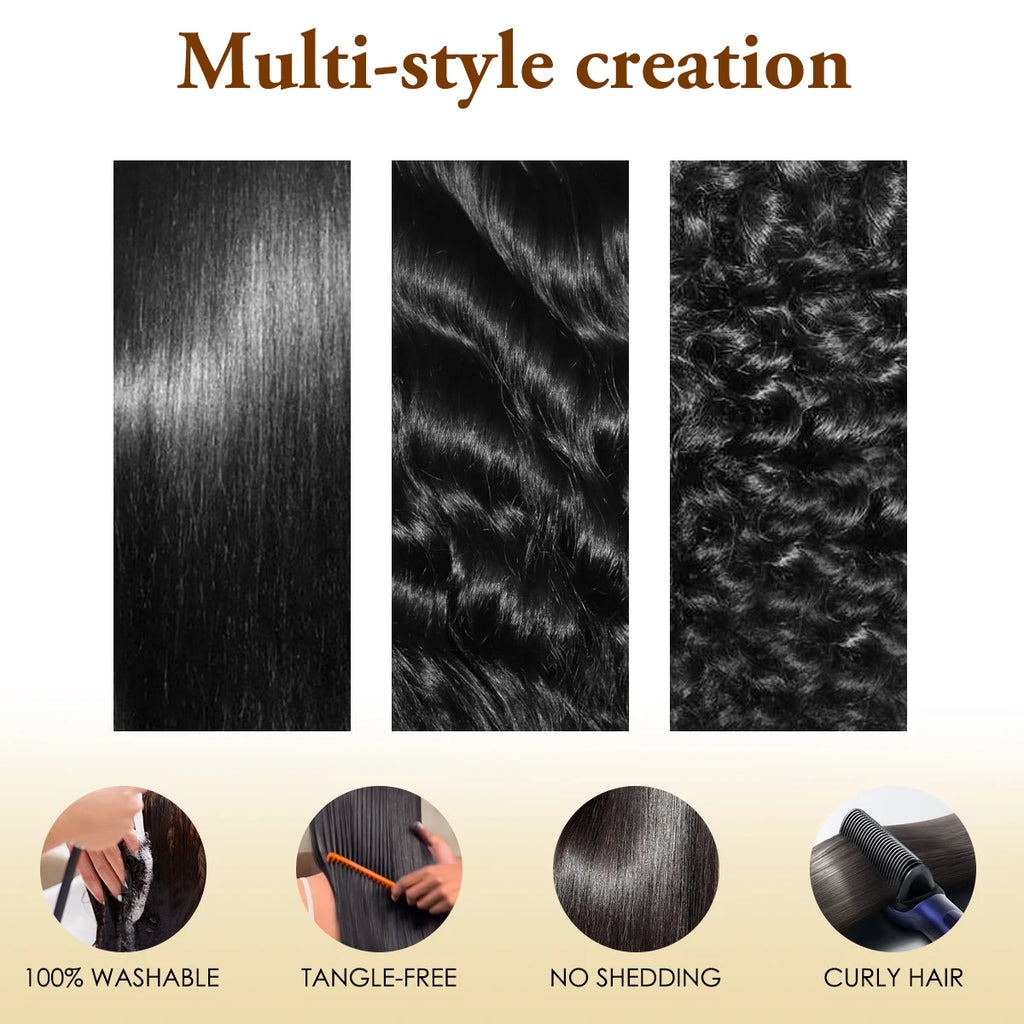 40Inch Straight Human Hair Bundles 16A Brazilian Remy Virgin Raw Human Hair 100%Unprocessed Weave Extensions Double Weft Bundles